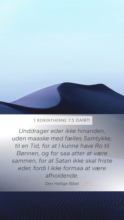1 Korintherne 7:5 DA1871 Bible Verse Image