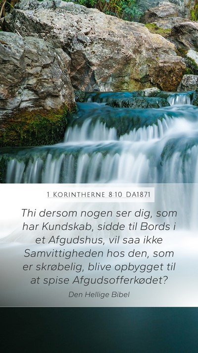 1 Korintherne 8:10 DA1871 Bible Verse Image