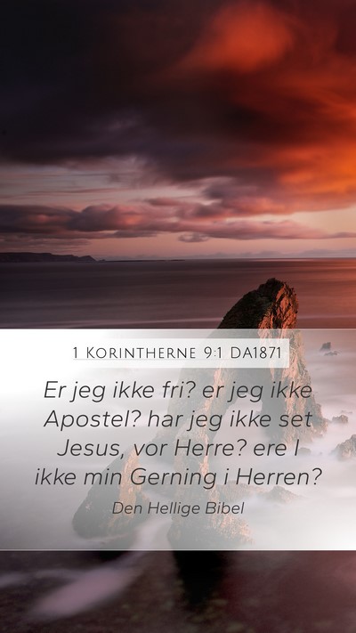 1 Korintherne 9:1 DA1871 Bible Verse Image