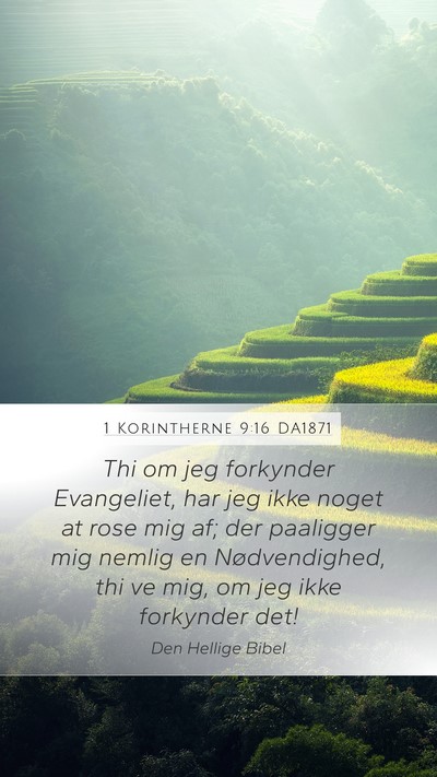 1 Korintherne 9:16 DA1871 Bible Verse Image