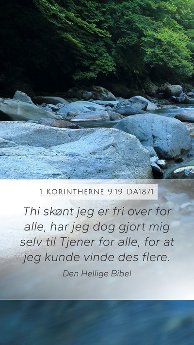 1 Korintherne 9:19 DA1871 Bible Verse Image