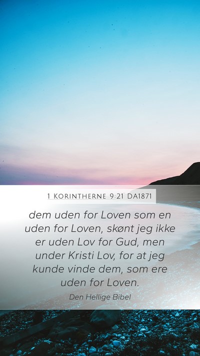 1 Korintherne 9:21 DA1871 Bible Verse Image