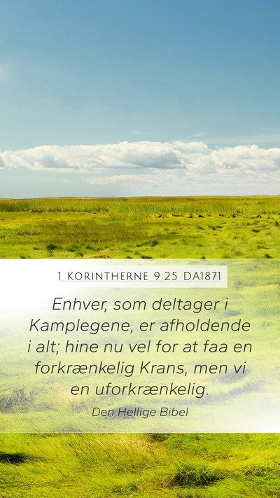 1 Korintherne 9:25 DA1871 Bible Verse Image