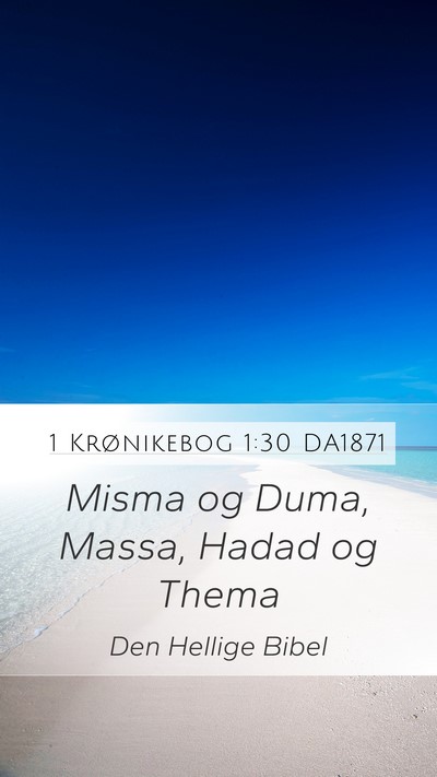 1 Krønikebog 1:30 DA1871 Bible Verse Image