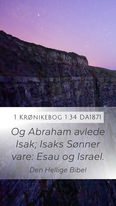 1 Krønikebog 1:34 DA1871 Bible Verse Image