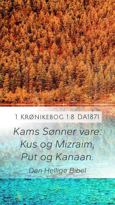1 Krønikebog 1:8 DA1871 Bible Verse Image