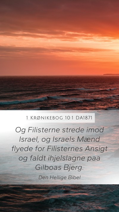 1 Krønikebog 10:1 DA1871 Bible Verse Image