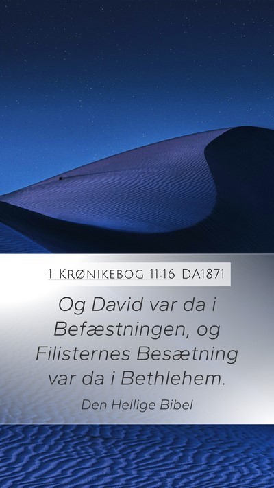 1 Krønikebog 11:16 DA1871 Bible Verse Image