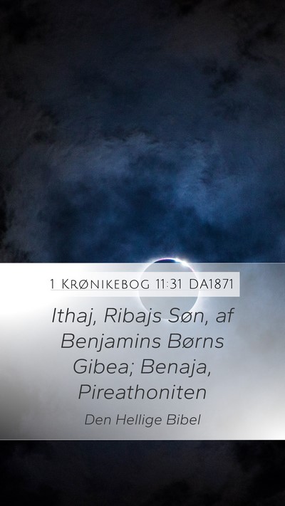 1 Krønikebog 11:31 DA1871 Bible Verse Image