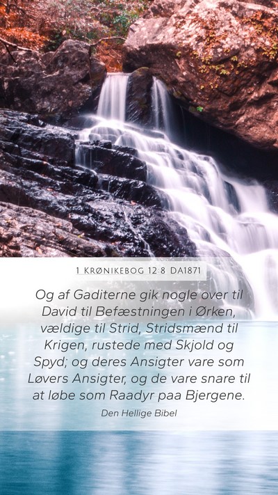 1 Krønikebog 12:8 DA1871 Bible Verse Image