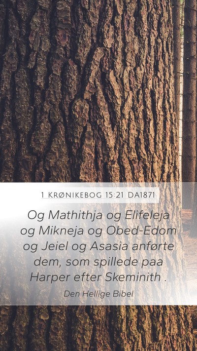 1 Krønikebog 15:21 DA1871 Bible Verse Image