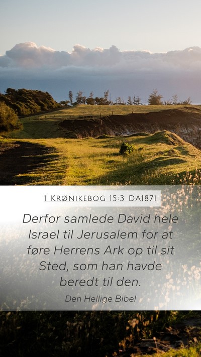 1 Krønikebog 15:3 DA1871 Bible Verse Image