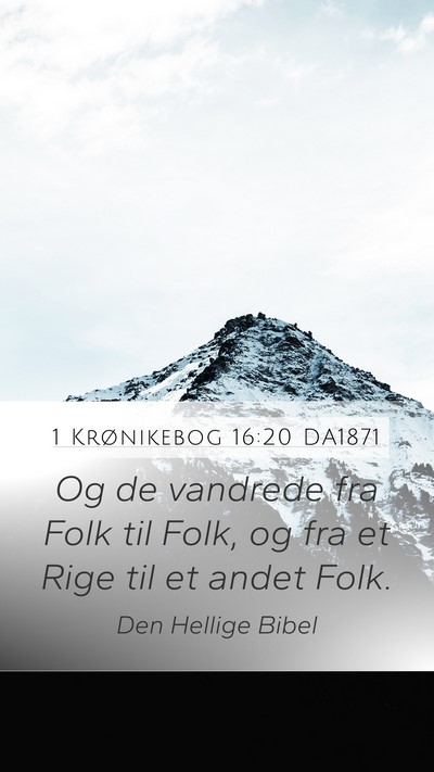 1 Krønikebog 16:20 DA1871 Bible Verse Image