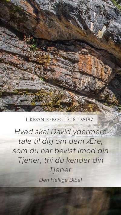 1 Krønikebog 17:18 DA1871 Mobile Phone Wallpaper - Hvad skal David ydermere tale til dig om dem - Mobile Bible Verse Wallpaper