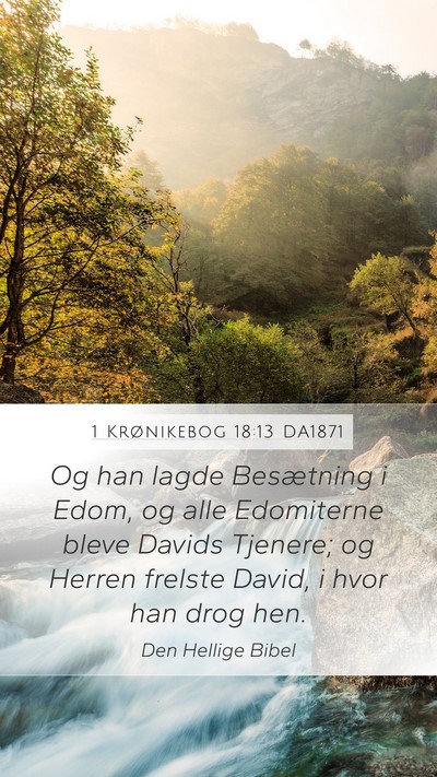 1 Krønikebog 18:13 DA1871 Bible Verse Image