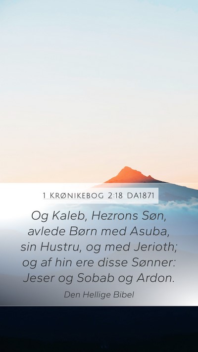 1 Krønikebog 2:18 DA1871 Bible Verse Image