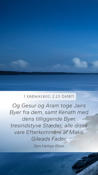 1 Krønikebog 2:23 DA1871 Bible Verse Image