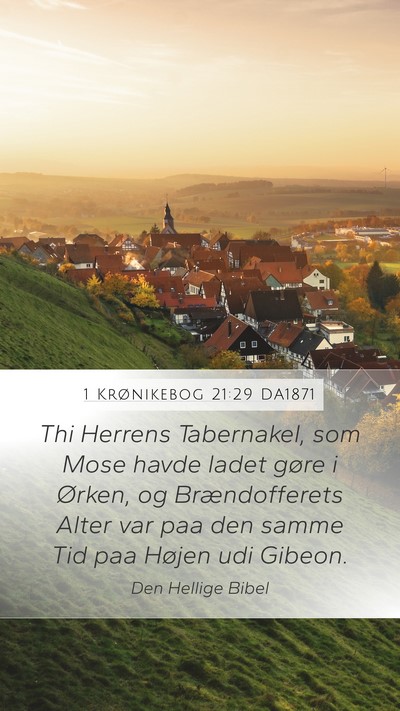 1 Krønikebog 21:29 DA1871 Bible Verse Image
