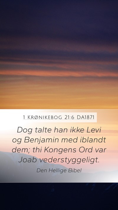 1 Krønikebog 21:6 DA1871 Bible Verse Image
