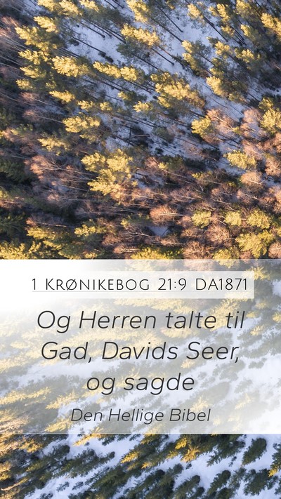 1 Krønikebog 21:9 DA1871 Bible Verse Image