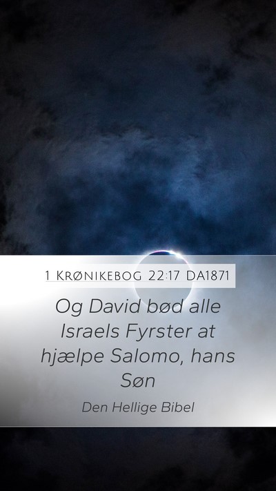 1 Krønikebog 22:17 DA1871 Bible Verse Image
