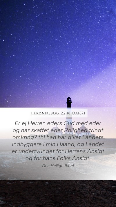 1 Krønikebog 22:18 DA1871 Bible Verse Image