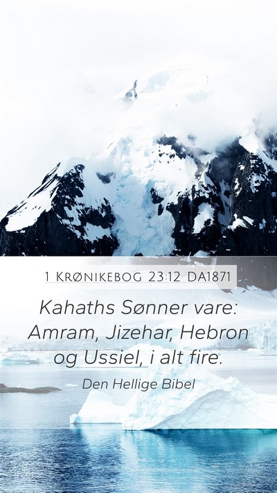 1 Krønikebog 23:12 DA1871 Bible Verse Image
