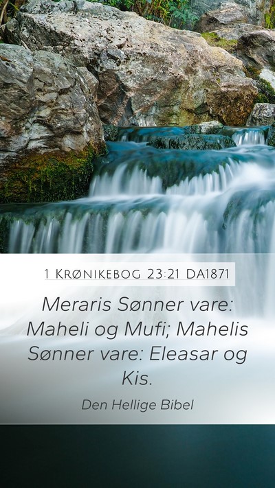1 Krønikebog 23:21 DA1871 Bible Verse Image