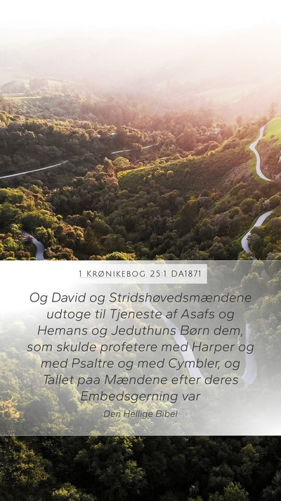 1 Krønikebog 25:1 DA1871 Bible Verse Image