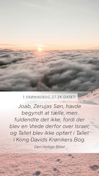 1 Krønikebog 27:24 DA1871 Bible Verse Image
