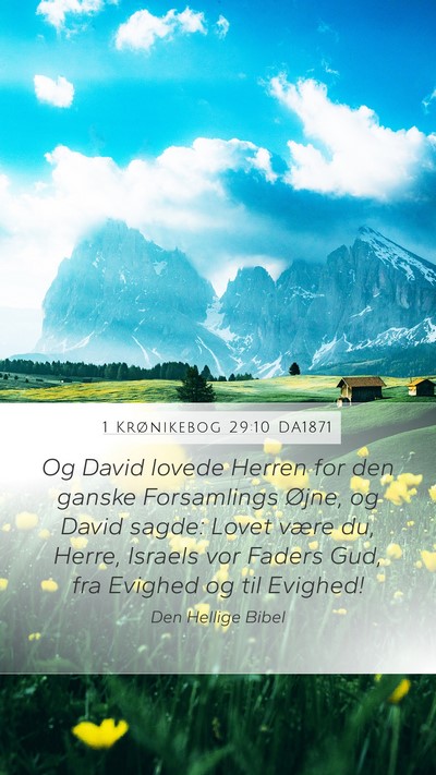 1 Krønikebog 29:10 DA1871 Bible Verse Image
