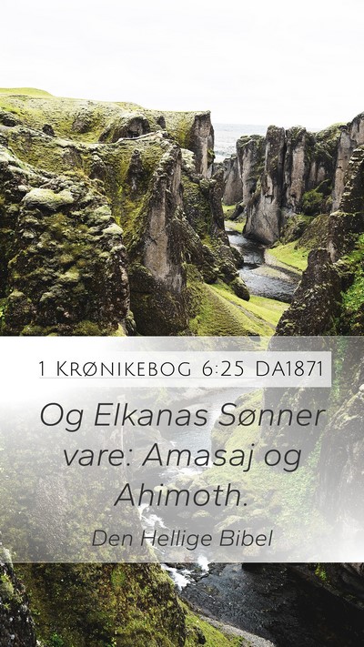 1 Krønikebog 6:25 DA1871 Bible Verse Image