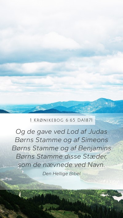 1 Krønikebog 6:65 DA1871 Bible Verse Image