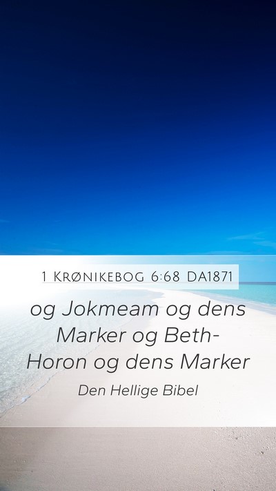 1 Krønikebog 6:68 DA1871 Bible Verse Image