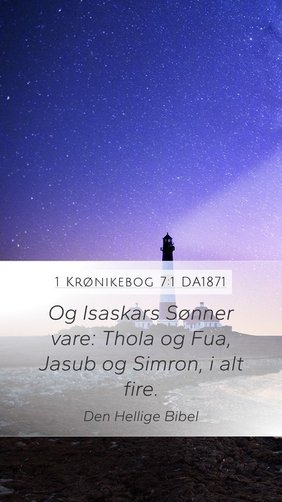 1 Krønikebog 7:1 DA1871 Bible Verse Image