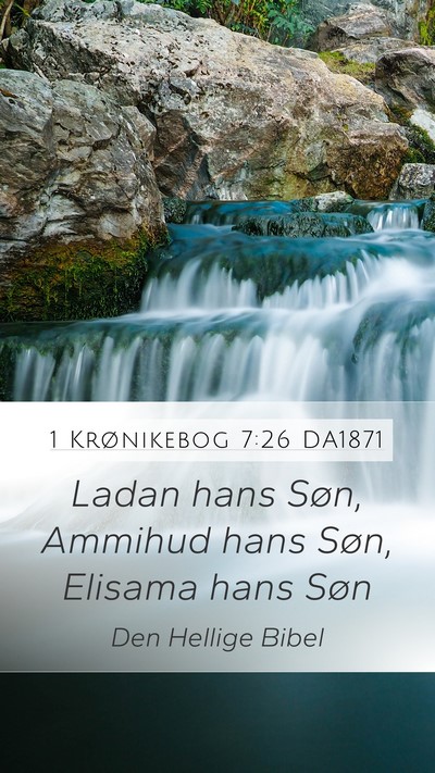 1 Krønikebog 7:26 DA1871 Bible Verse Image