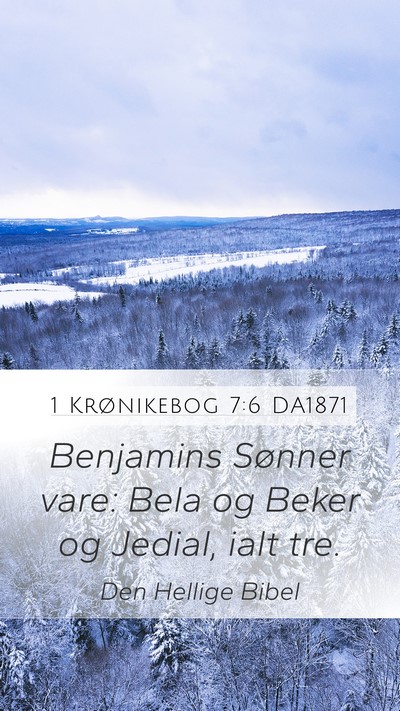 1 Krønikebog 7:6 DA1871 Bible Verse Image