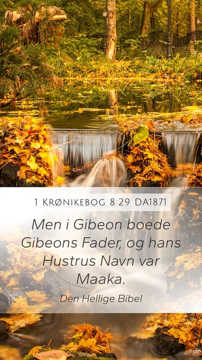 1 Krønikebog 8:29 DA1871 Bible Verse Image