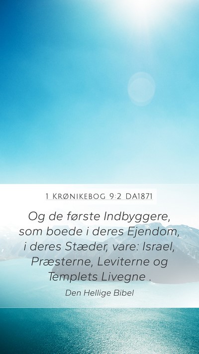 1 Krønikebog 9:2 DA1871 Bible Verse Image