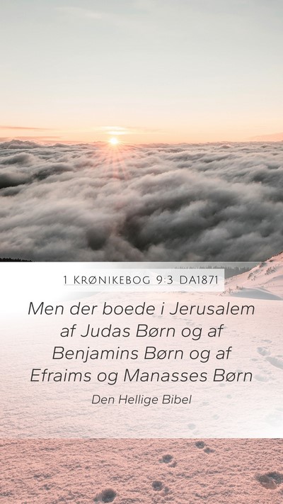 1 Krønikebog 9:3 DA1871 Bible Verse Image