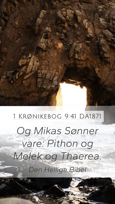 1 Krønikebog 9:41 DA1871 Bible Verse Image