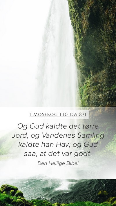 1 Mosebog 1:10 DA1871 Bible Verse Image