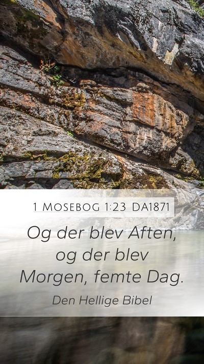 1 Mosebog 1:23 DA1871 Bible Verse Image
