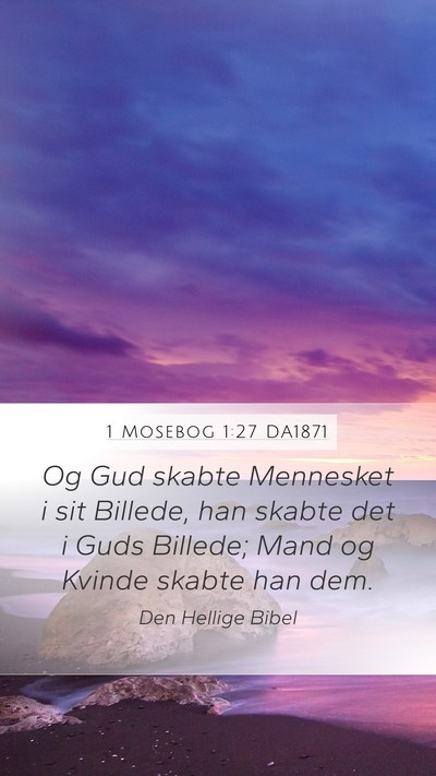 1 Mosebog 1:27 DA1871 Bible Verse Image