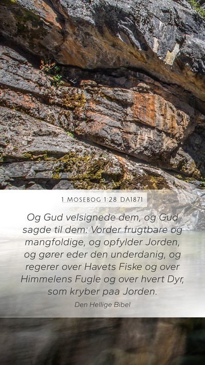 1 Mosebog 1:28 DA1871 Bible Verse Image