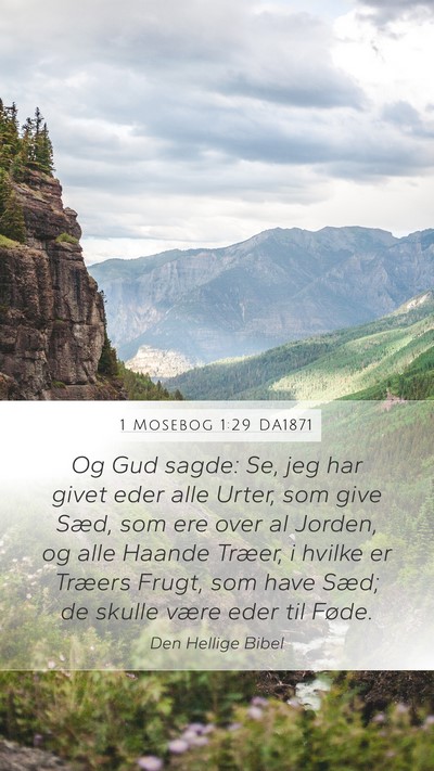 1 Mosebog 1:29 DA1871 Bible Verse Image