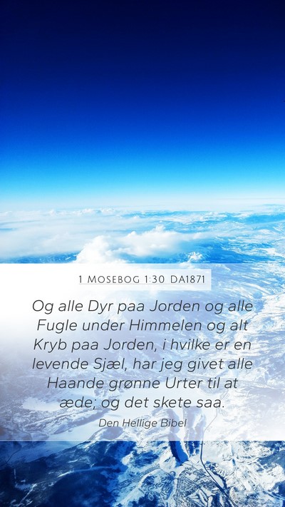 1 Mosebog 1:30 DA1871 Bible Verse Image