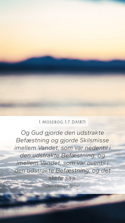 1 Mosebog 1:7 DA1871 Bible Verse Image