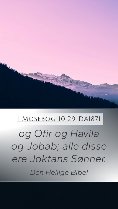 1 Mosebog 10:29 DA1871 Bible Verse Image