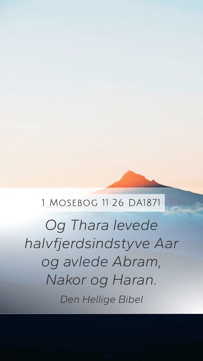 1 Mosebog 11:26 DA1871 Bible Verse Image